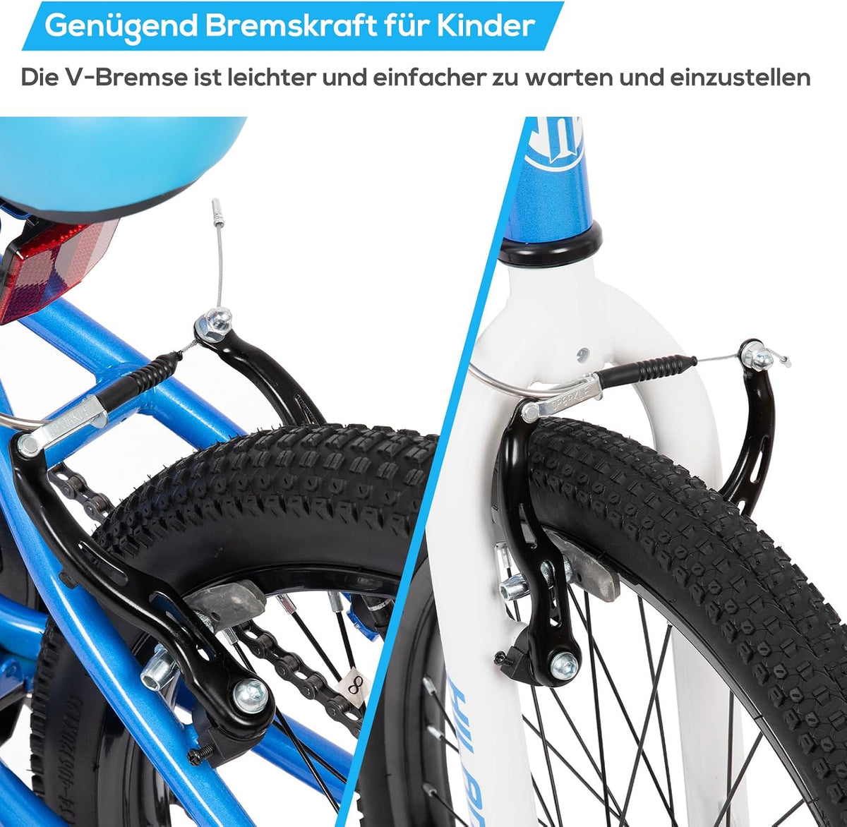 HILAND Climber Kinderfahrrad 20 Zoll, Mountainbike für Kinder 5–10 Jahre, Fahrrad für Jungen und Mädchen mit V-Bremse und Step-Through-Stahlrahmen