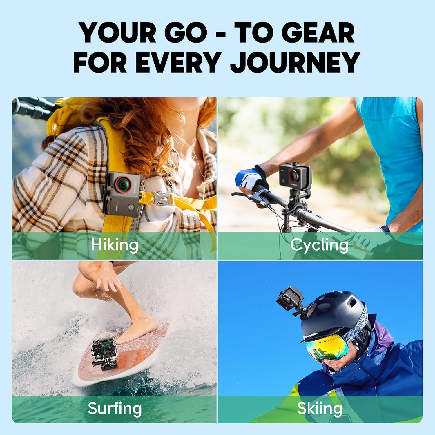 Akaso EK7000 Pro Action Cam 4K30FPS 20MP with Floating Handle Bag | WiFi 40M Underwater Camera Waterproof Ultra HD Touchscreen Adjustable Wide Angle Ice Action Cam with 2.4G Remote Control