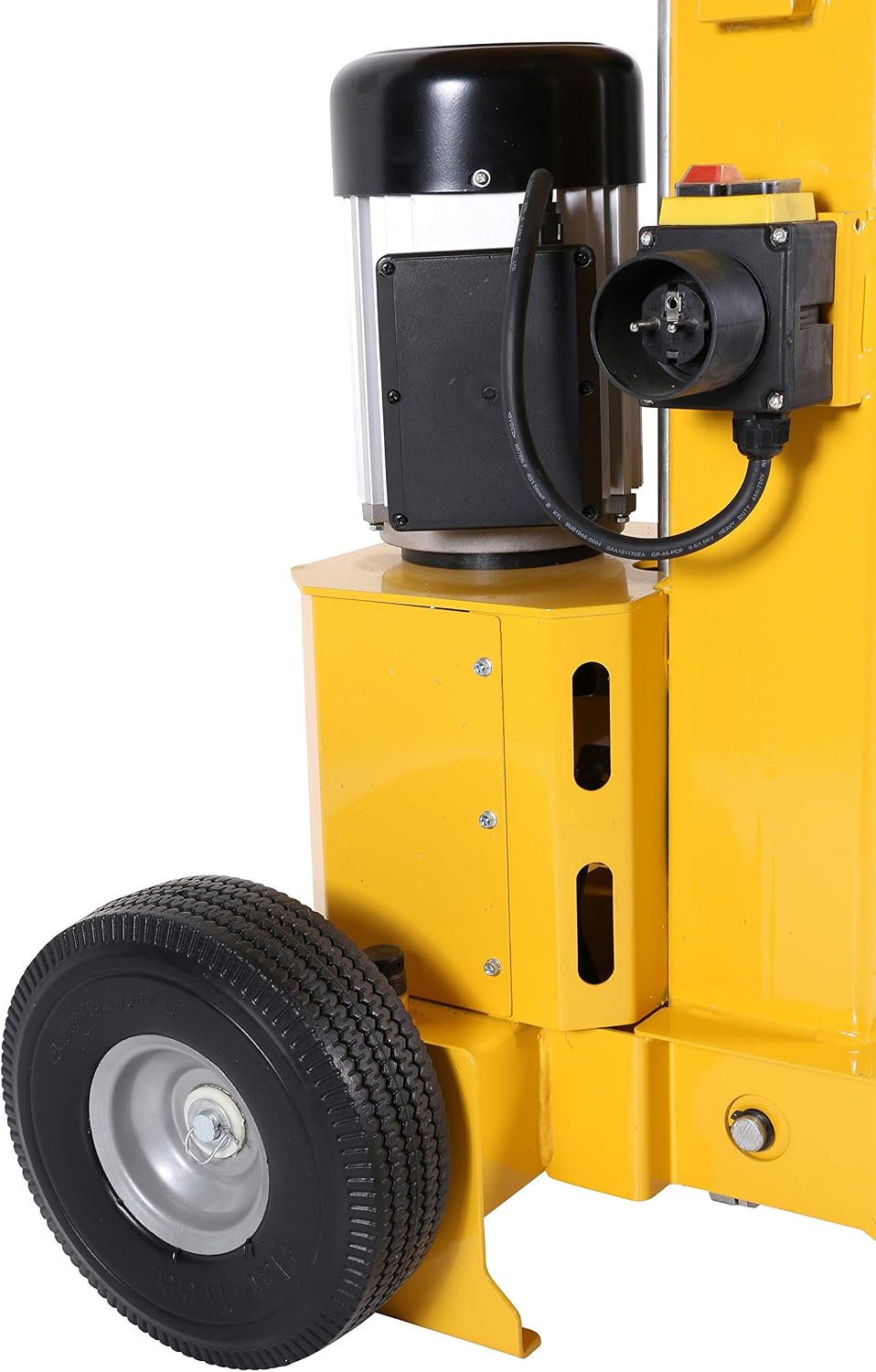 TEXAS Holzspalter 8t Brennholzspalter 8 Tonnen Spalter stehend 230V elektrisch 3500 Watt Power Split 820V | 8 Tonnen Spaltkraft | für Hart- und Weichholz geeignet | große stabile Räder