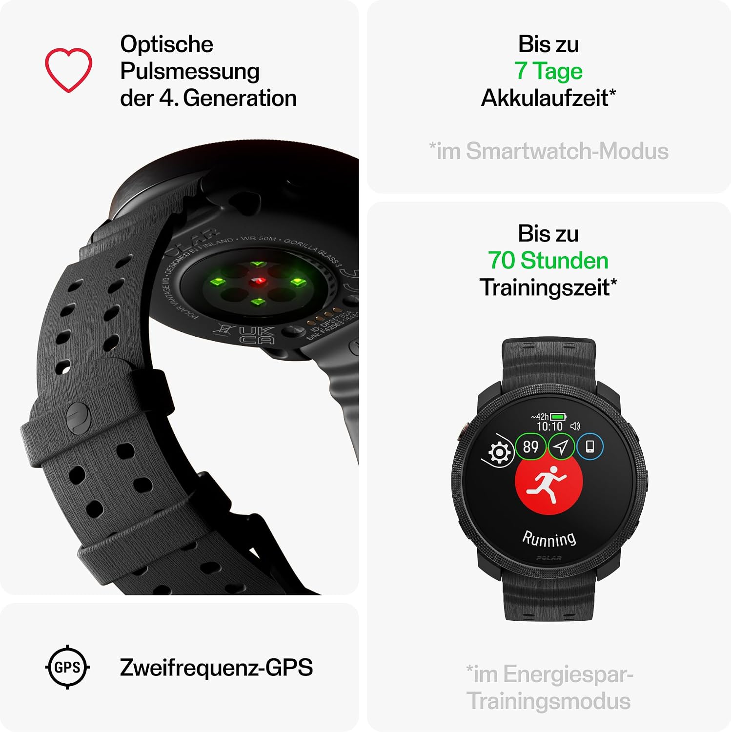 Polar Vantage M3 GPS-Laufuhr mit AMOLED