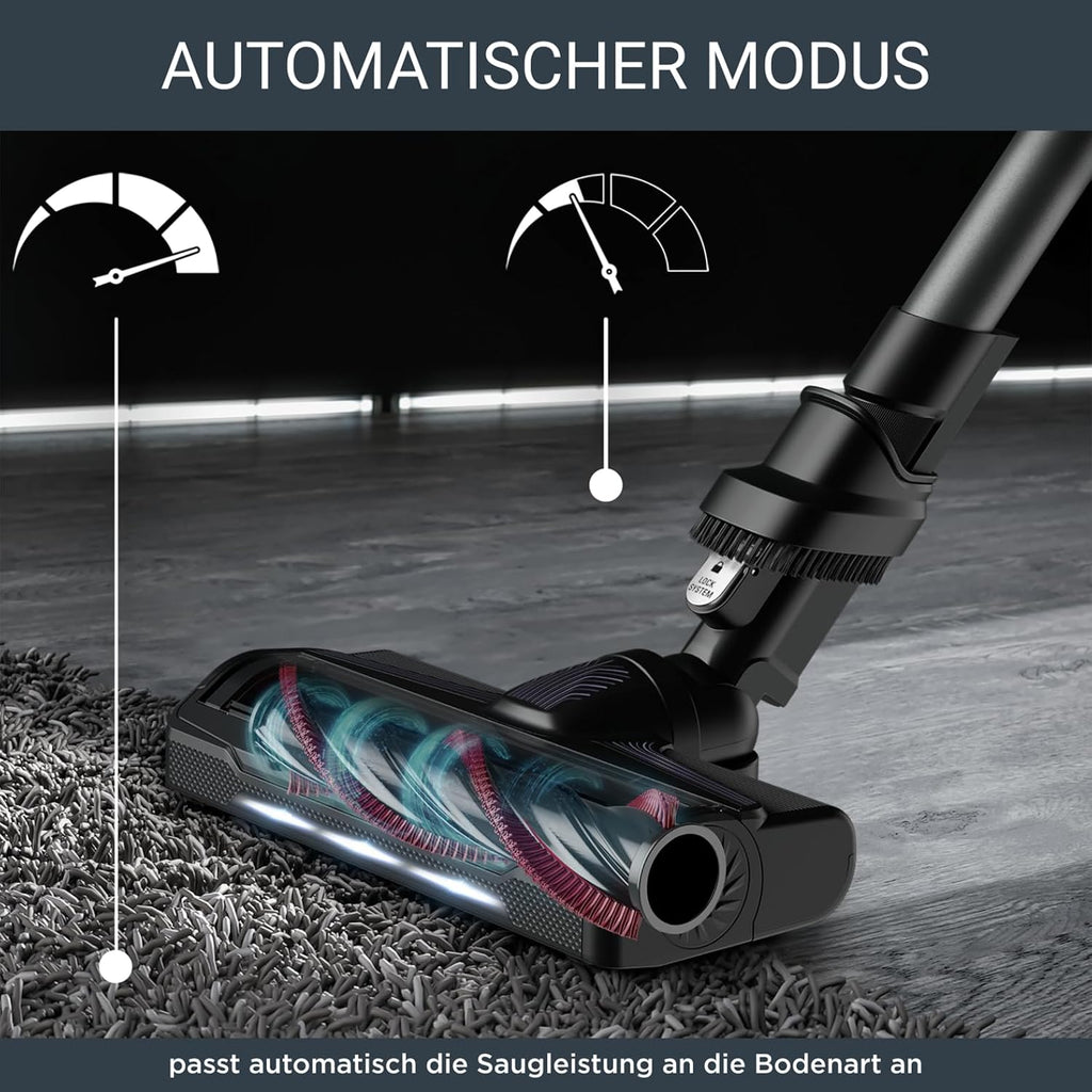 Rowenta X-Force Flex 9.60 Allergy kabelloser Akku-Stabstaubsauger, 100 Air Watt, herausnehmbarer Akku, bis zu 45 Min. Laufzeit, kompakt, Flex-Gelenk, LED-Düse, Lila-Schwarz, RH2038