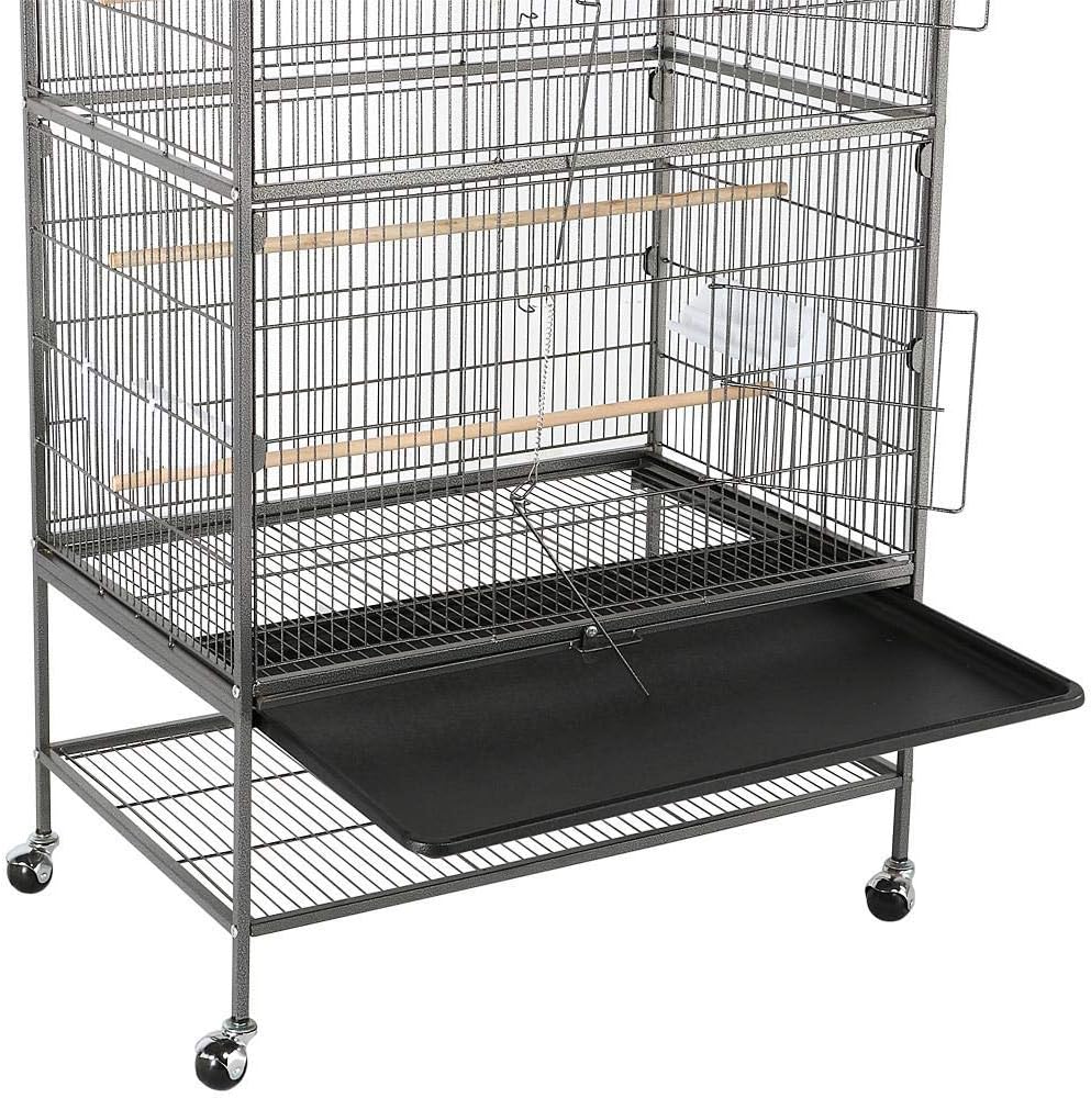 Yaheetech Bird Aviary, Budgie Cage, Rodent Cage Made from Metal Bird Cage with Dirt Tray Insert for Cockatiels, Parrots, Pigeons, Parakeets, Finches