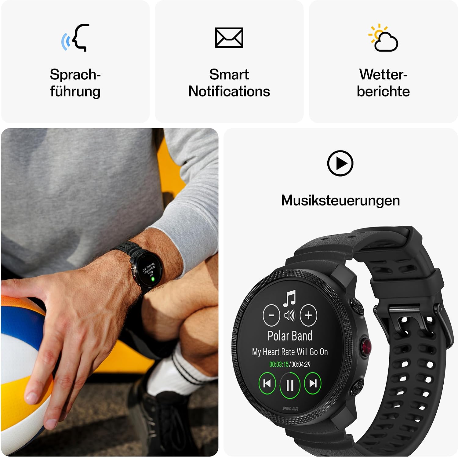 Polar Vantage M3 GPS-Laufuhr mit AMOLED