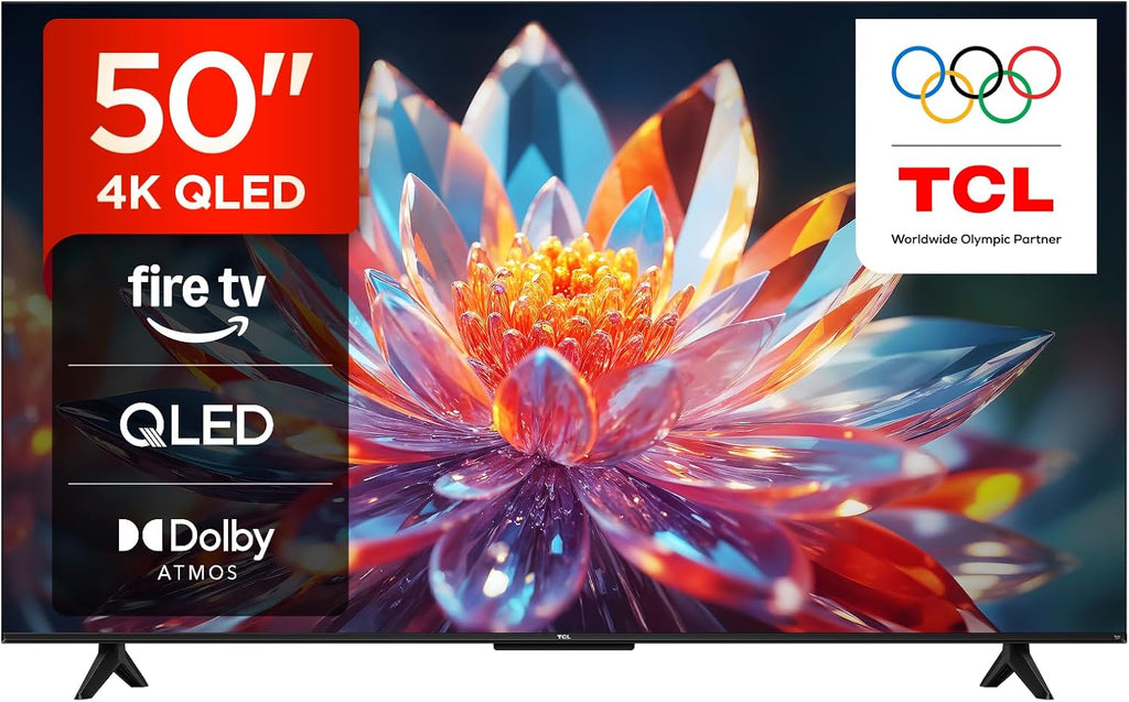 TCL 50T6C 50 Zoll QLED Fernseher, 4K UHD Fire TV, HDR10+, Dolby Vision & Atmos, Smart TV mit Sprachsteuerung mit Alexa, Google Cast & AirPlay 2