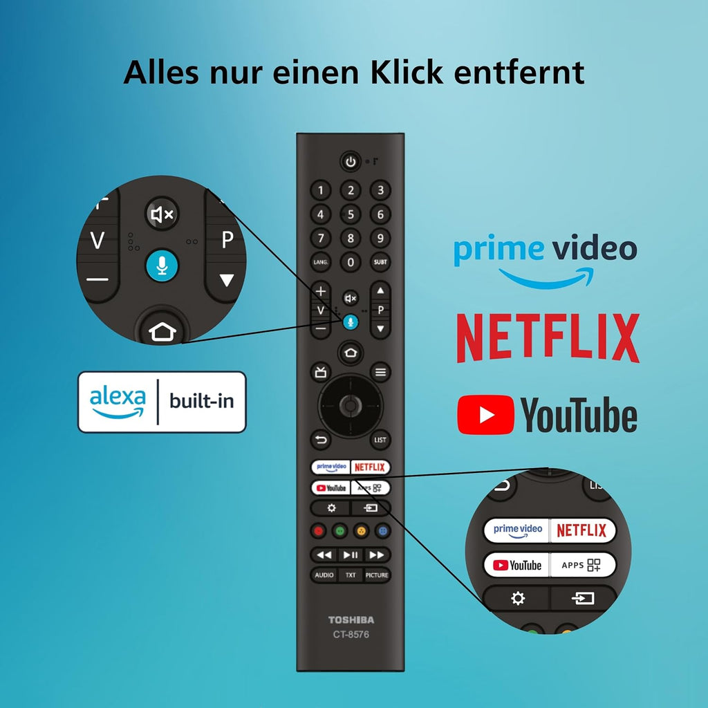 Toshiba 40LF2663DAZ Fernseher 40 Zoll Smart TV Full HD Amazon Fire TV HDR