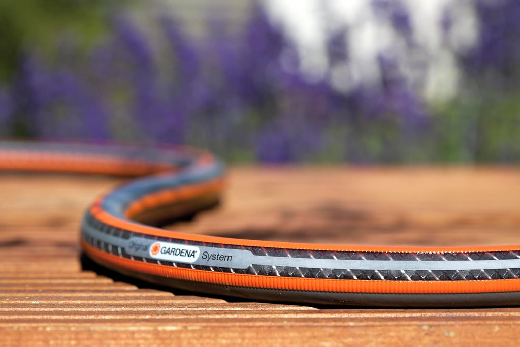 Gardena Comfort HighFLEX Schlauch 13 mm (1/2 Zoll), 50 m: Gartenschlauch mit Power-Grip-Profil, 30 bar Berstdruck, formstabil, UV-beständig, verpackt (18069-20), Grau/Orange