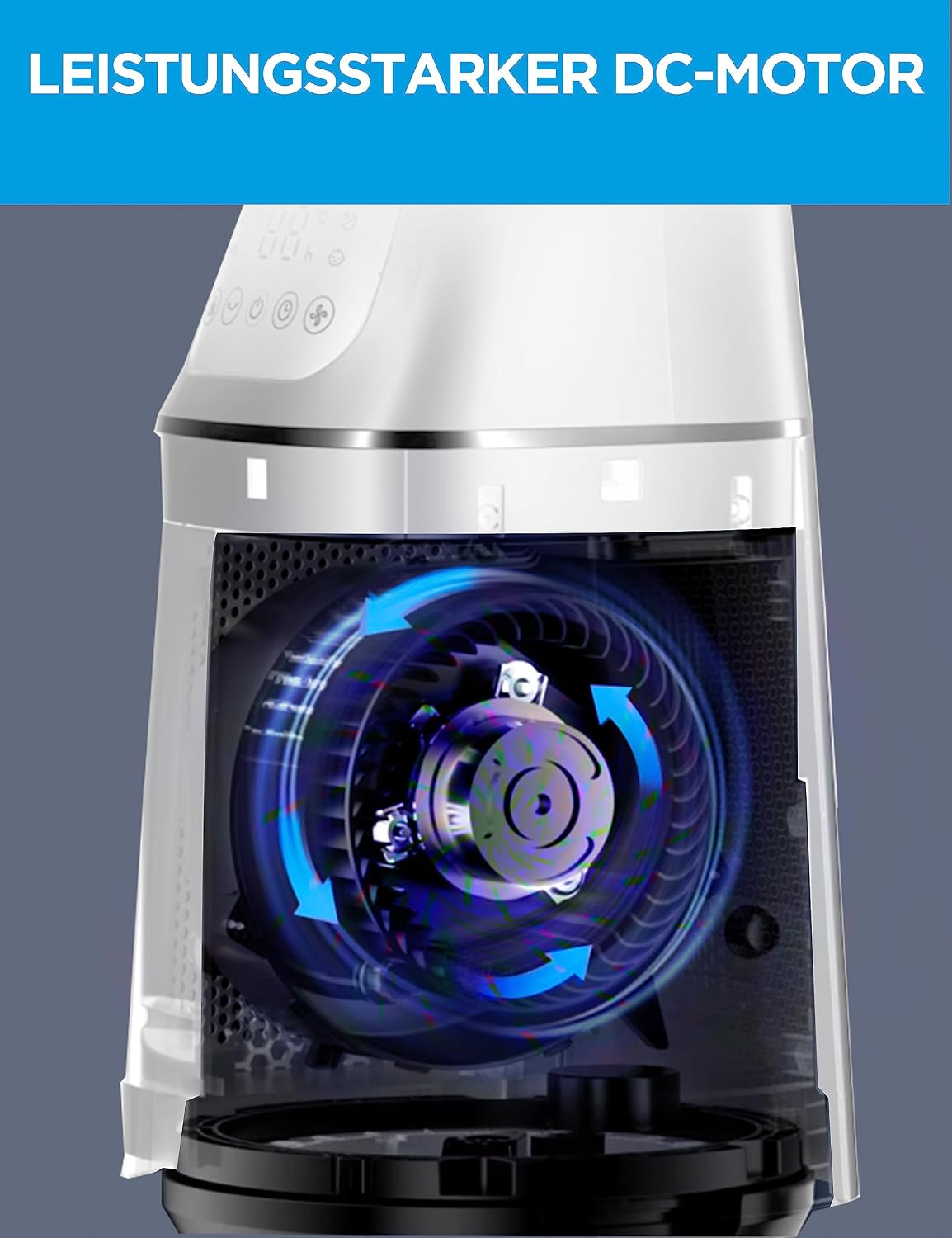 Midea MFP-120 (WH) 2 in 1 Turmventilator Leise 38dB Luftreiniger CADR 120 für 47.6 ㎡ LED Display Fernbedienung Oszillation 12H Timer Weiß | CADR 120, 47,6qm, 38dB Leise, LED Display, Fernbedienung, Oszillation, 12H Timer