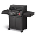 Enders® Gasgrill MONROE PRO 4 SIK TURBO SHADOW, 4-Edelstahlbrenner, Seitenkocher, Infrarot-Backburner, Sichtfenster, HEAT RANGE™, SWITCH GRID™, 800 °C TURBO ZONE™, SIMPLE CLEAN™, #8385