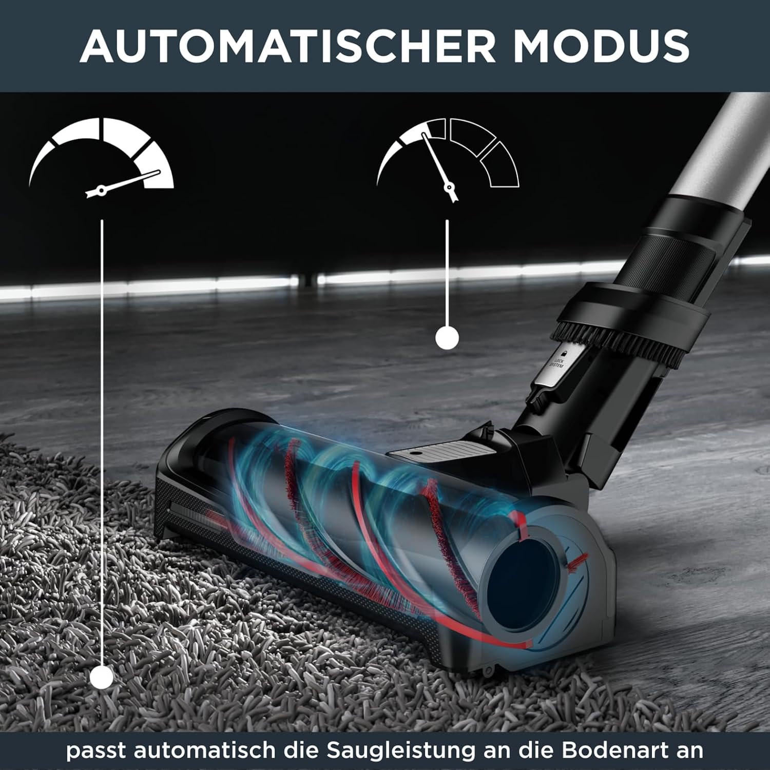 Rowenta X-Force Flex 12.60 kabelloser Akku-Stabstaubsauger, 150 Air Watt, bis zu 45 Min. Laufzeit, leistungsstark, Flex-Gelenk, LED-Düse, inkl. Zubehör, lila/schwarz, RH98A0