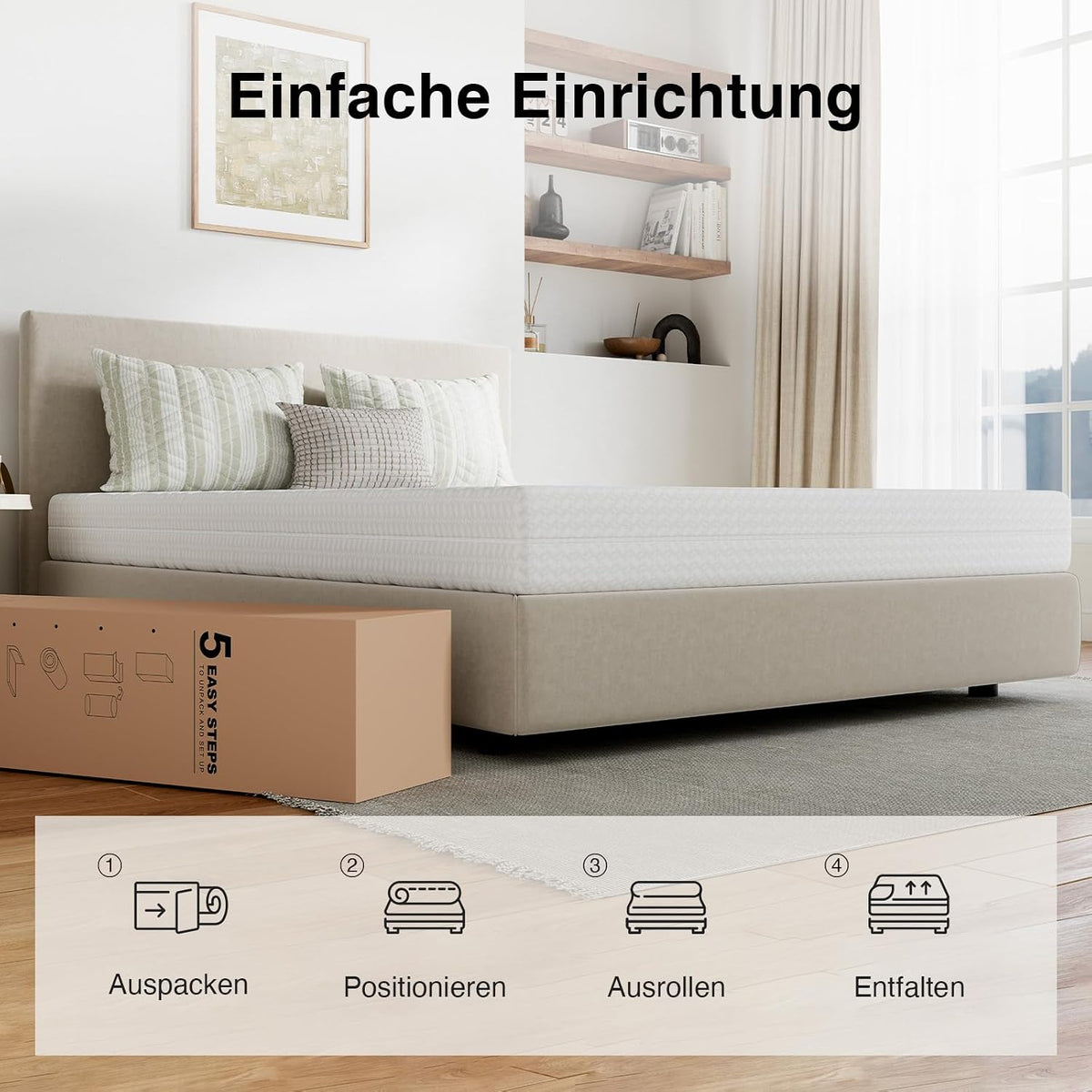 Novilla Matratze 140x200 cm H3/H4 7-Zonen Kaltschaummatratze Komfortschaum