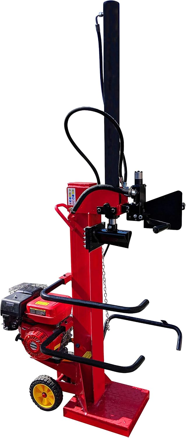CROSSFER Holzspalter HSP13T-G6,5 13 Tonnen Spaltkraft / 104 cm Spaltlänge/Benzinmotor 6,5 PS 4 Takt OHV luftgekühlt / 2 Hand Bedienung/große Transporträder/hohe Spaltkraft