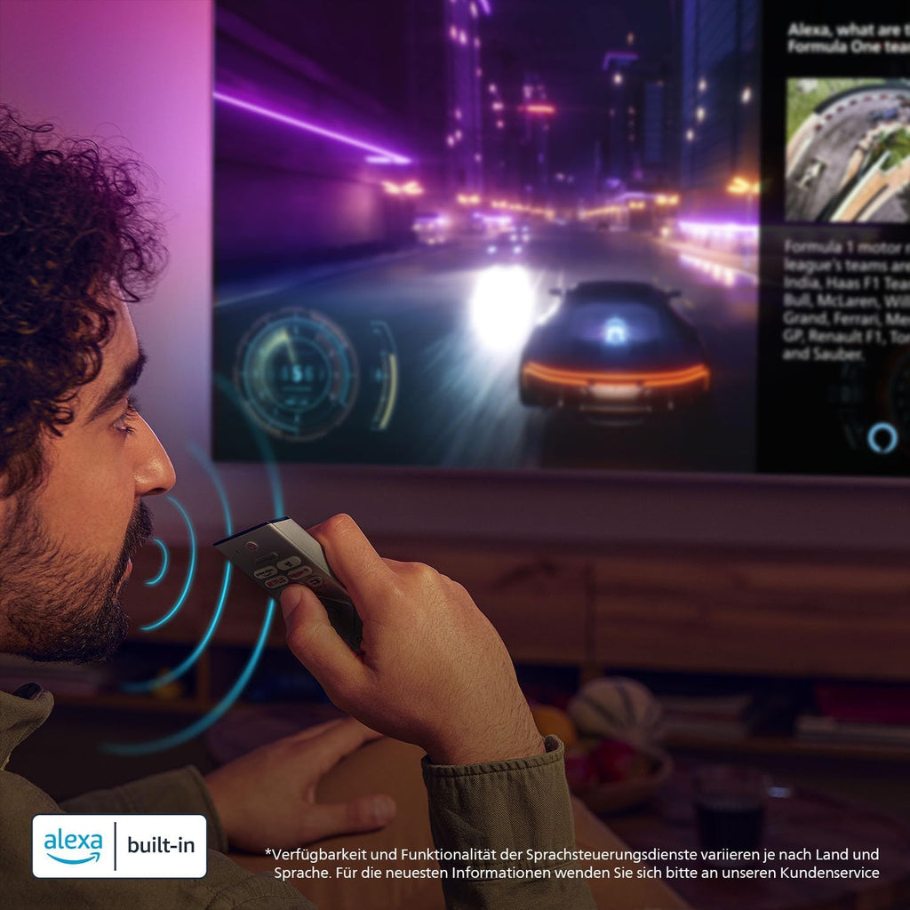 PHILIPS Ambilight 65PUS8200 4K LED Smart TV - 65 Zoll Display mit Pixel Precise Ultra HD, Titan OS, Dolby Vision und Dolby Atmos Sound