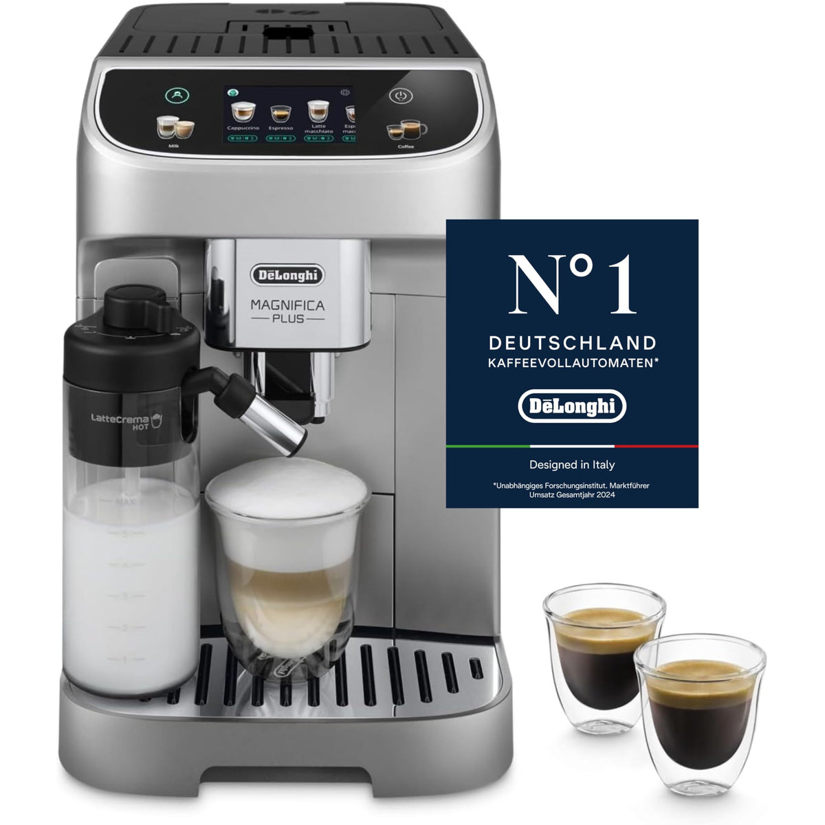 De'Longhi Magnifica Duo – Kaffeevollautomat 20 Getränke Silber