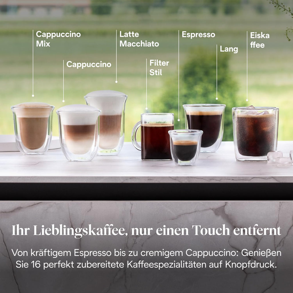 De'Longhi Rivelia - Kaffeevollautomat 16 Getränke Weiß