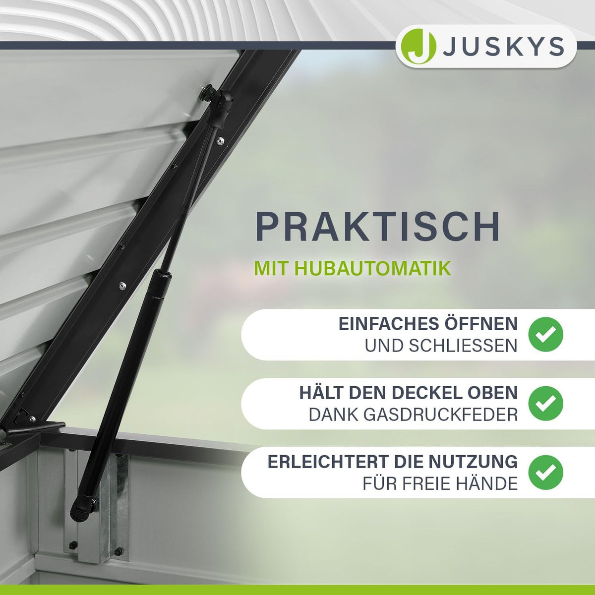 Juskys Metall Aufbewahrungsbox Limani 380 Liter - Outdoor Box - wasserdicht, abschließbar - Gartenbox, Auflagenbox, Kissenbox für Garten Anthrazit