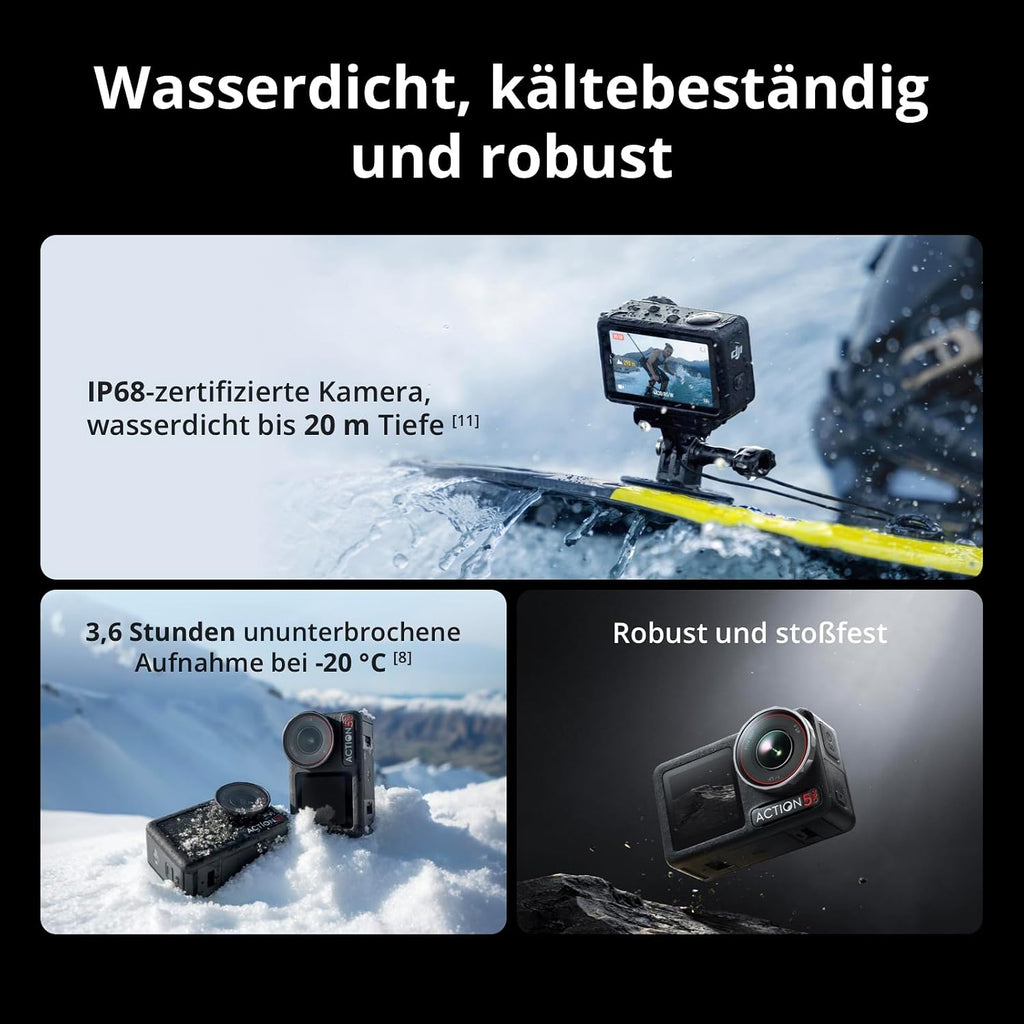 DJI Osmo Action 5 Pro Adventure Combo, 4K-Action-Cam für Reisen/Vlog