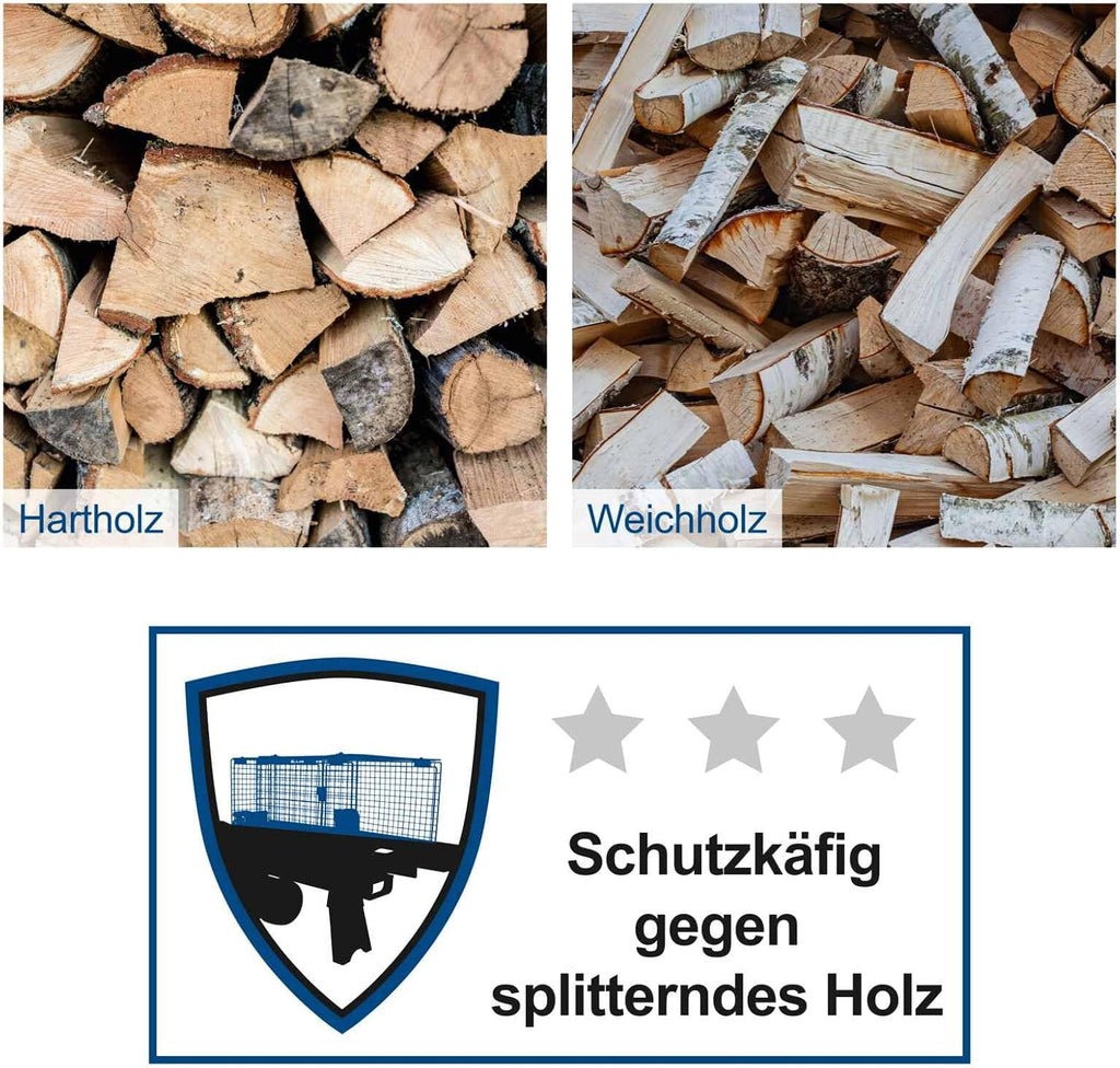 Scheppach liegend Holzspalter HL760LS Brennholzspalter mit Untergestell | Spaltkraft 7 Tonnen | 2200W - 230V | Spaltgutlänge 52cm | SpaltgutØ 25cm | Rücklauf & Einstellbarer Hub | Hydraulikspalter