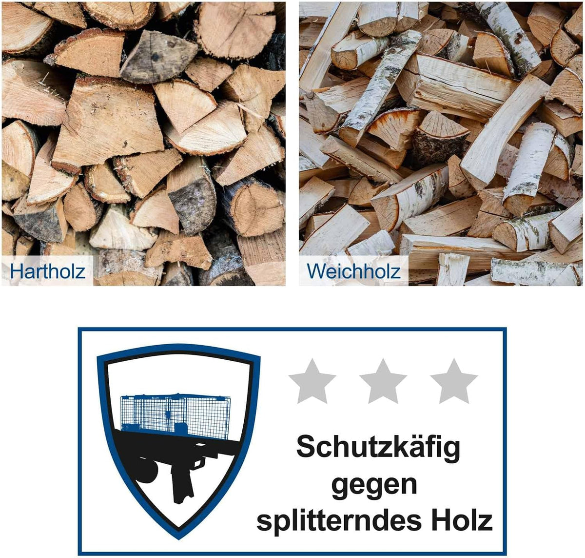 Scheppach liegend Holzspalter HL760LS Brennholzspalter mit Untergestell | Spaltkraft 7 Tonnen | 2200W - 230V | Spaltgutlänge 52cm | SpaltgutØ 25cm | Rücklauf & Einstellbarer Hub | Hydraulikspalter