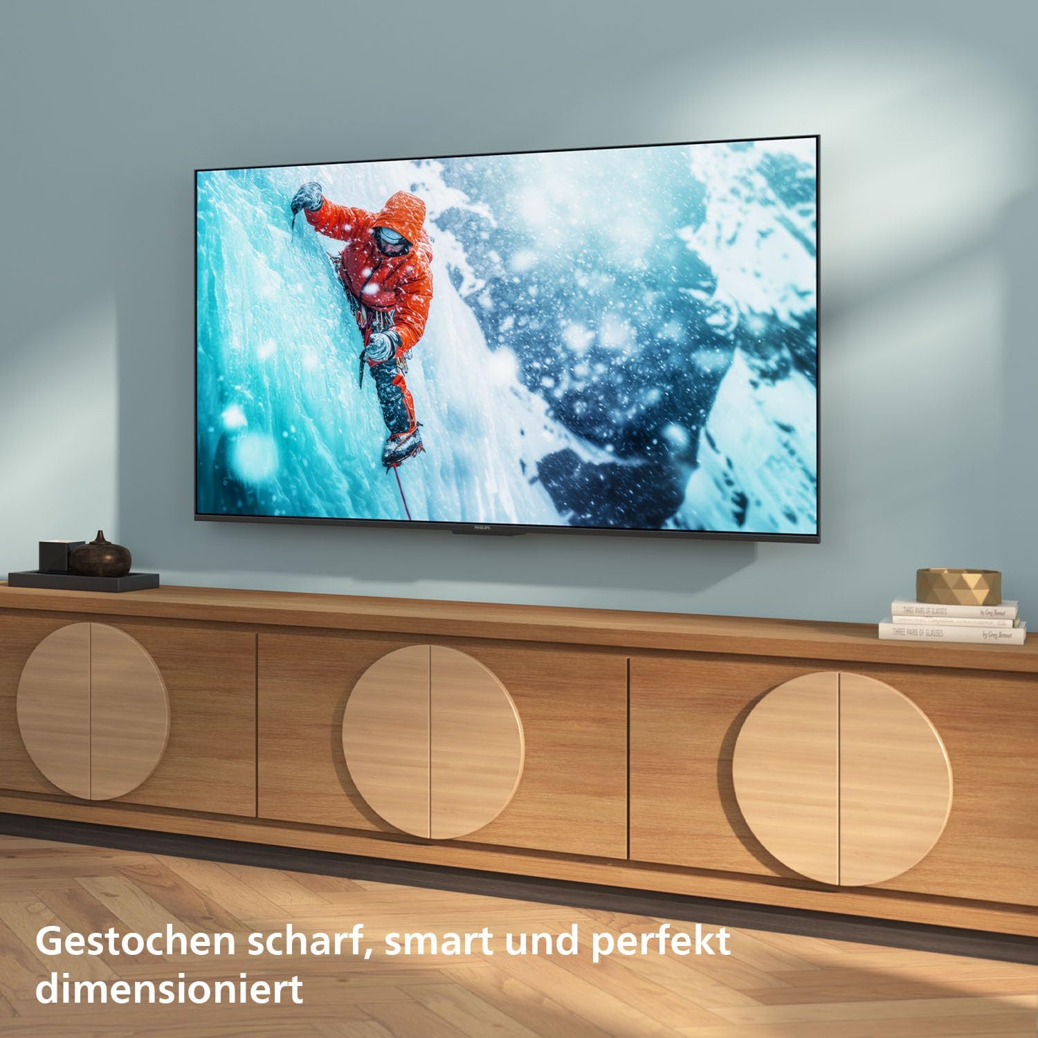 PHILIPS 55PUS7200 4K LED Smart TV - 55 Zoll Display mit Pixel Precise Ultra HD, Titan OS Plattform und Dolby Atmos Sound - Funktioniert mit Alexa und Google Sprachassistent