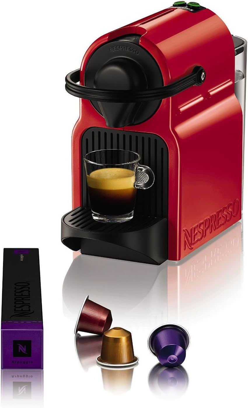 Krups XN100510 Nespresso Inissia Kaffeekapselmaschine, Ruby red