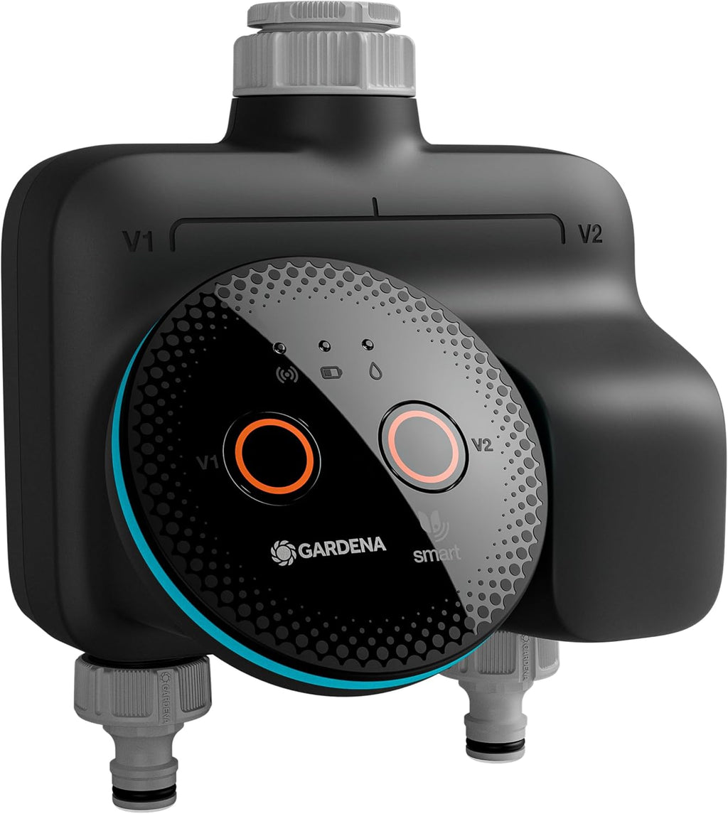 Gardena smart Dual Water Control Bewässerungssteuerung; smart: Datengesteuerte Bewässerung*, Smart Home Integration*, Für zwei unabhängige Gartenbereiche, Hochwertige Ventiltechnik (19034-20)