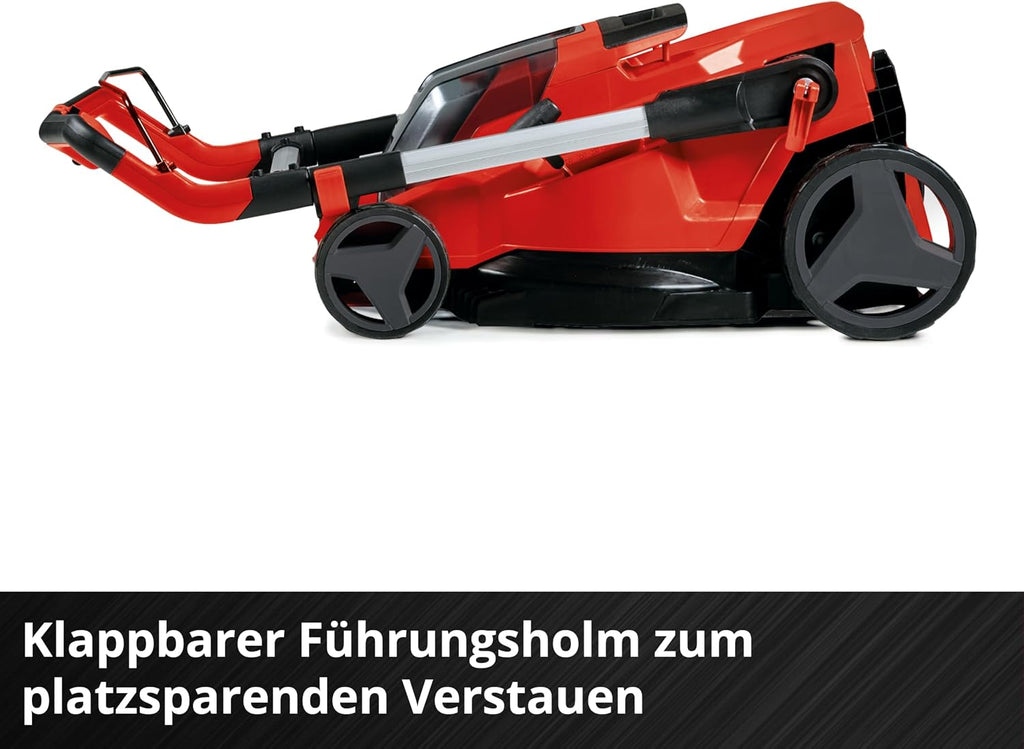 Einhell Akku-Rasenmäher RASARRO 36/42 Kit Power X-Change (36 V, 42 cm Schnittbreite, bis 550 m², Brushless, Mulchfunktion, 50L Fangkorb, inkl. 2X 4,0 Ah Akkus + Ladegerät)