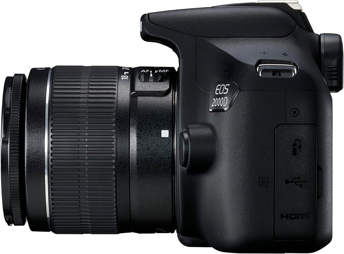 Canon EOS 2000D SLR Camera with EF-S 18–55 F3.5-5.6 III Lens (24.1 MP, DIGIC 4+, 7.5 cm (3.0 Inch) LCD, Display, Full HD, WiFi, APS-C CMOS Sensor), Black
