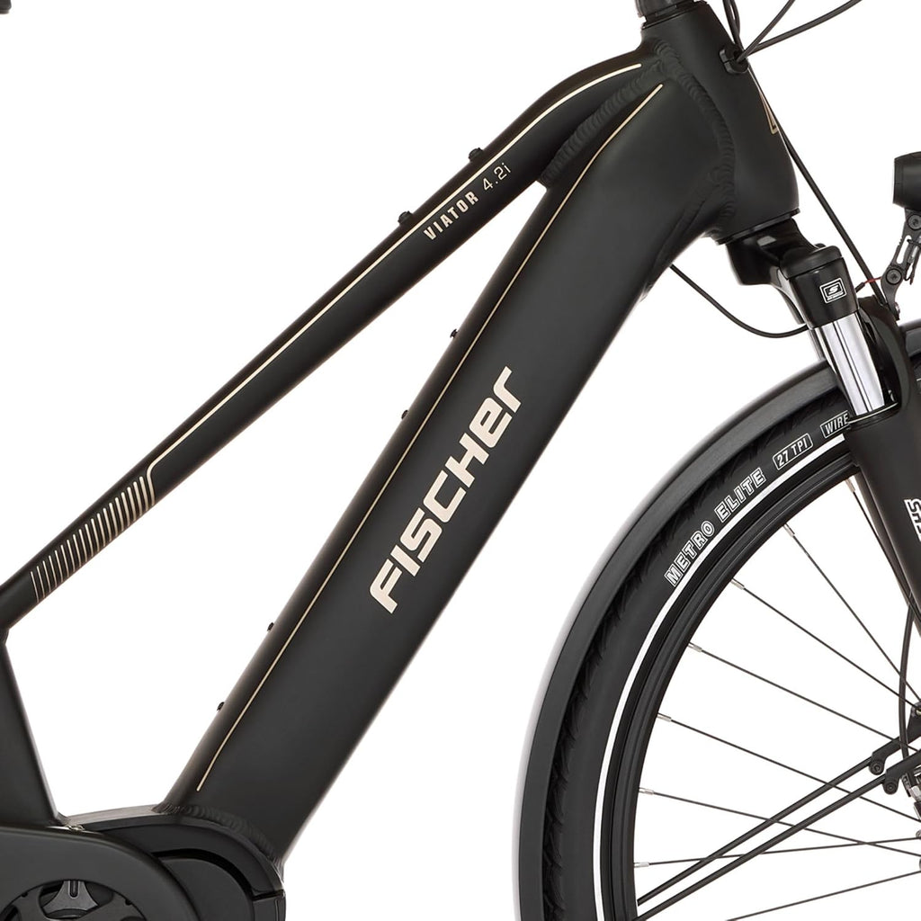 Fischer E-Bike Trekking VIATOR 4.2i Active Electric Bicycle for Men and Women, RH 50, Mid Motor 80 Nm, 36 V Battery
