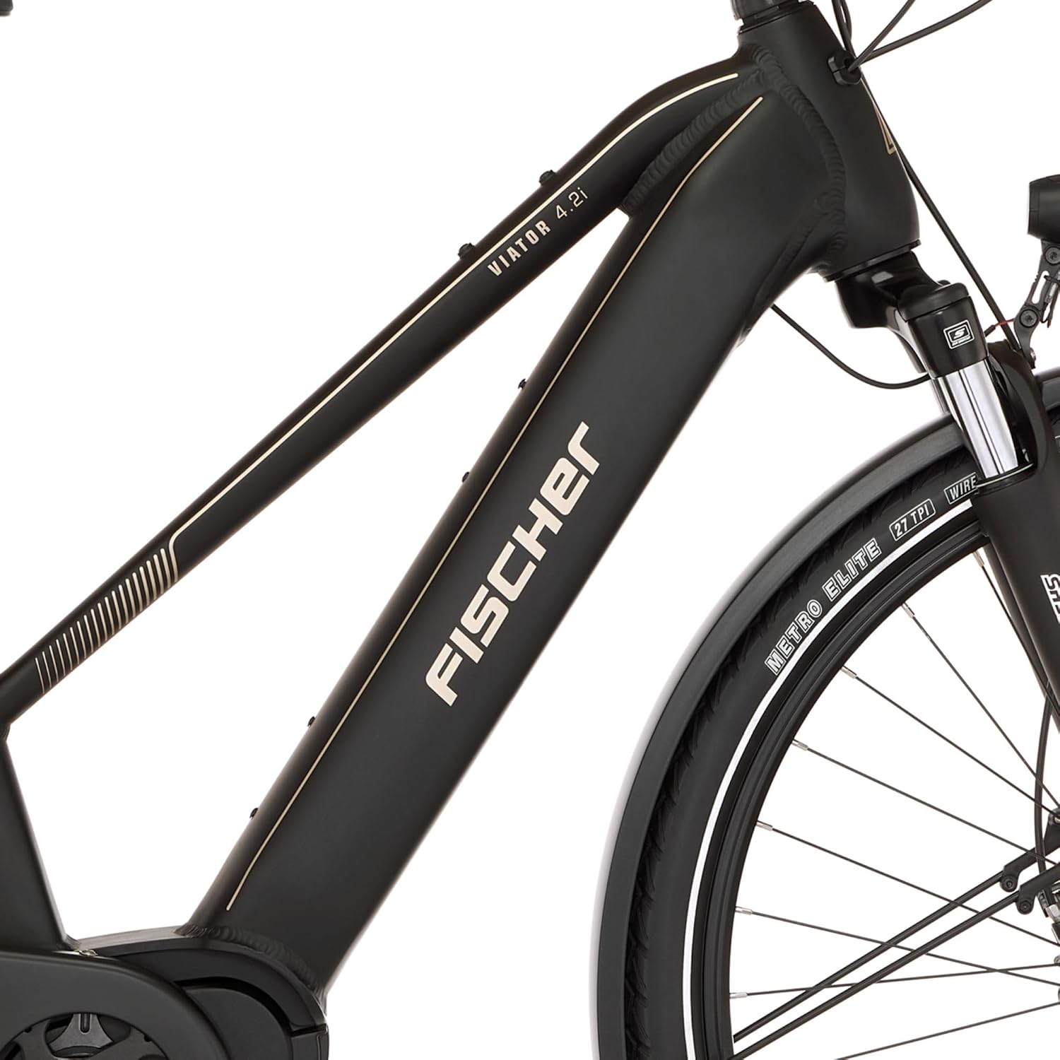 Fischer E-Bike Trekking VIATOR 4.2i Active Electric Bicycle for Men and Women, RH 50, Mid Motor 80 Nm, 36 V Battery