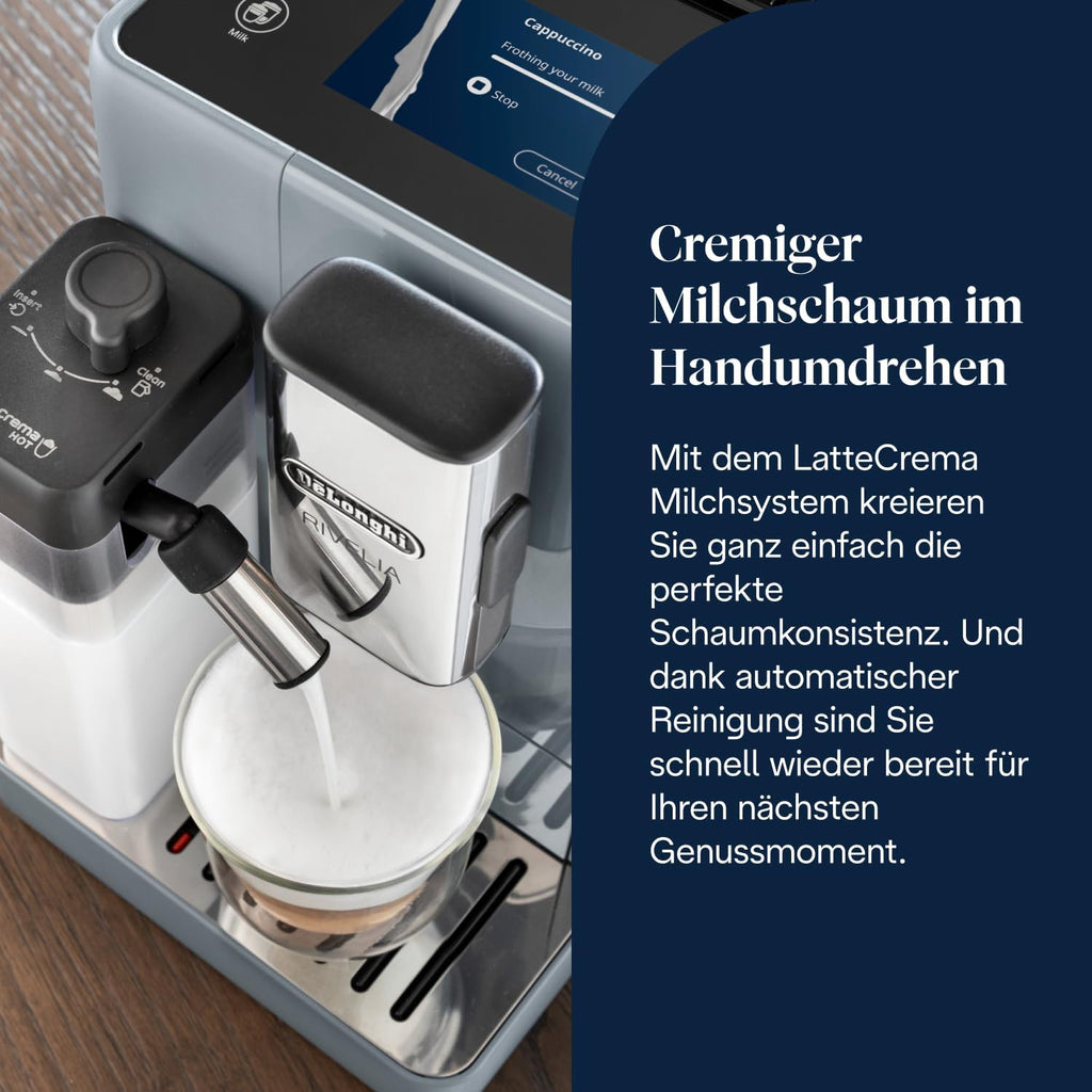 De'Longhi Rivelia - Kaffeevollautomat 16 Getränke Grau