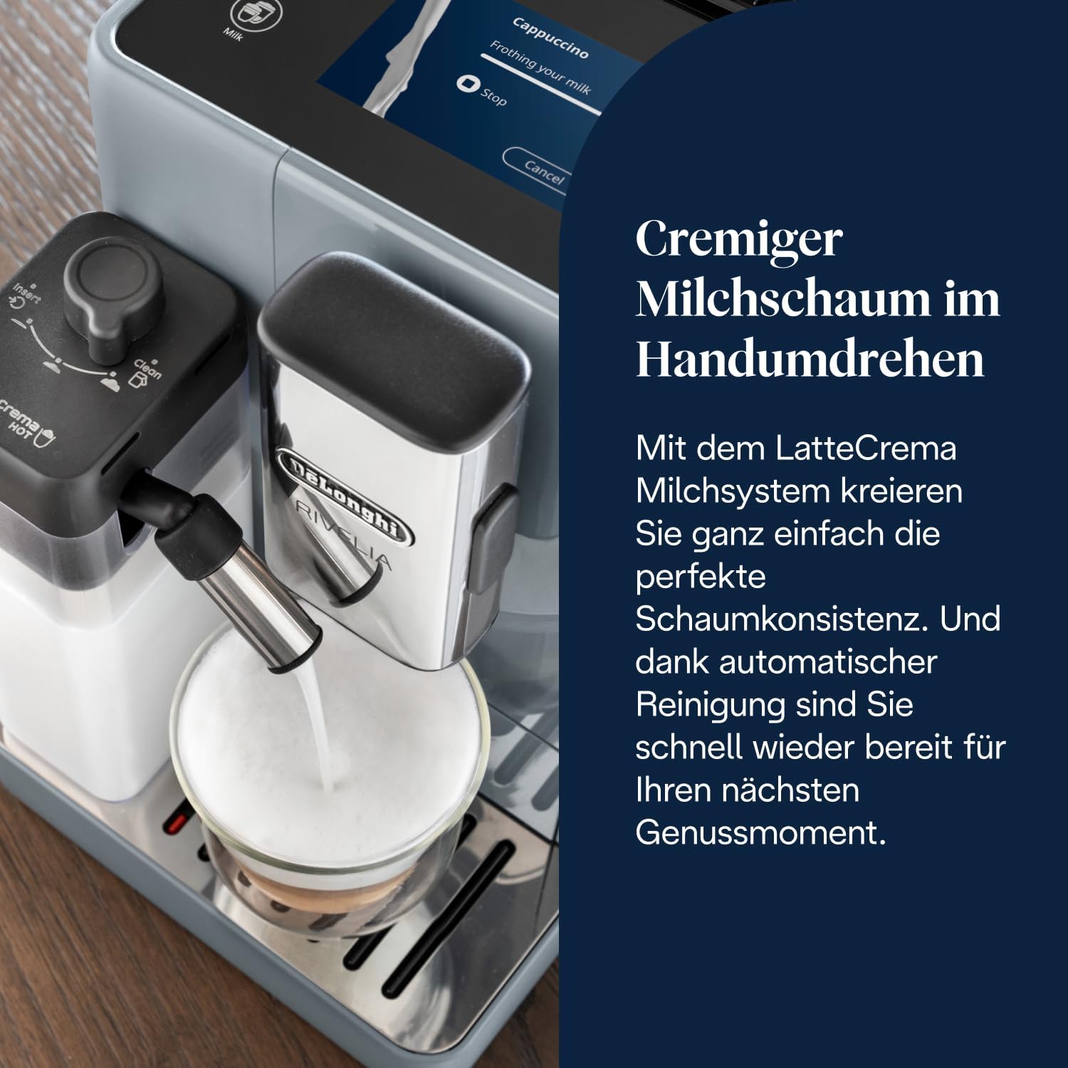 De'Longhi Rivelia - Kaffeevollautomat 16 Getränke Grau
