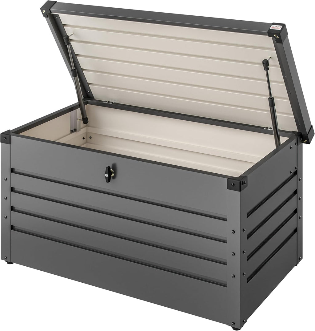 Gardebruk Gartenbox verschließbar, aus Metall, 385L, inkl. Handschuhe