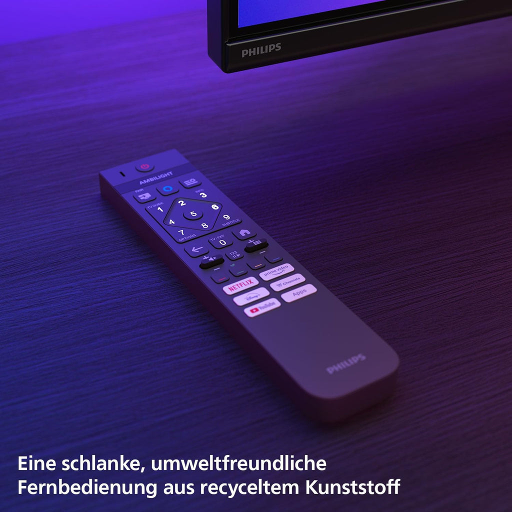 PHILIPS Ambilight 55MLED910 Mini LED 4K Smart TV - 55 Zoll Display mit P5 Perfect Picture Engine Ultra HD, Titan OS, Dolby Vision Und Dolby Atmos Sound