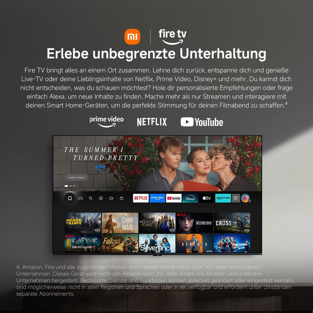 XIAOMI TV FX Mini LED 65" QD Mini LED Smart TV, 4K UHD, Fire TV, HDR10+