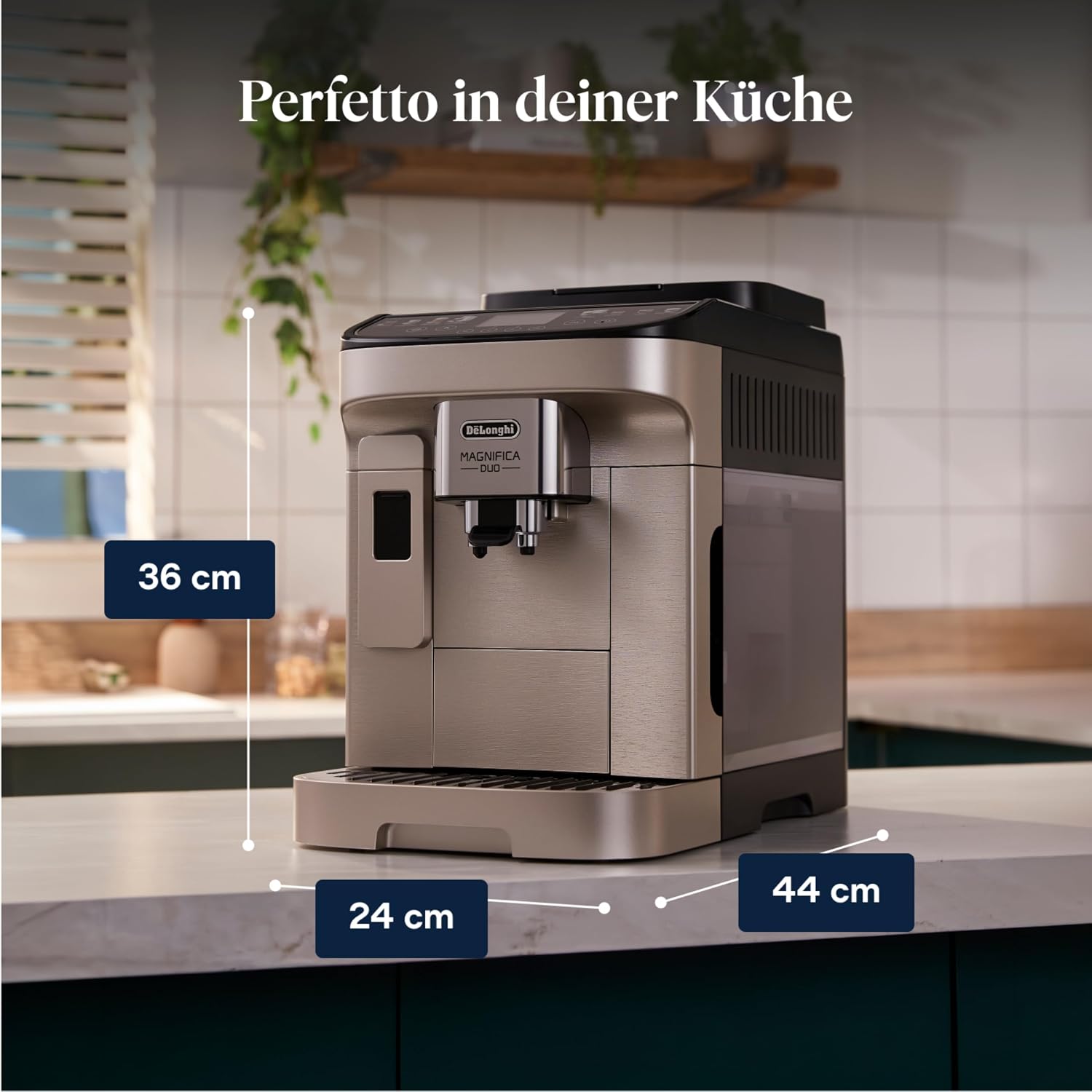 De'Longhi Magnifica Duo – Kaffeevollautomat 20 Getränke Silber