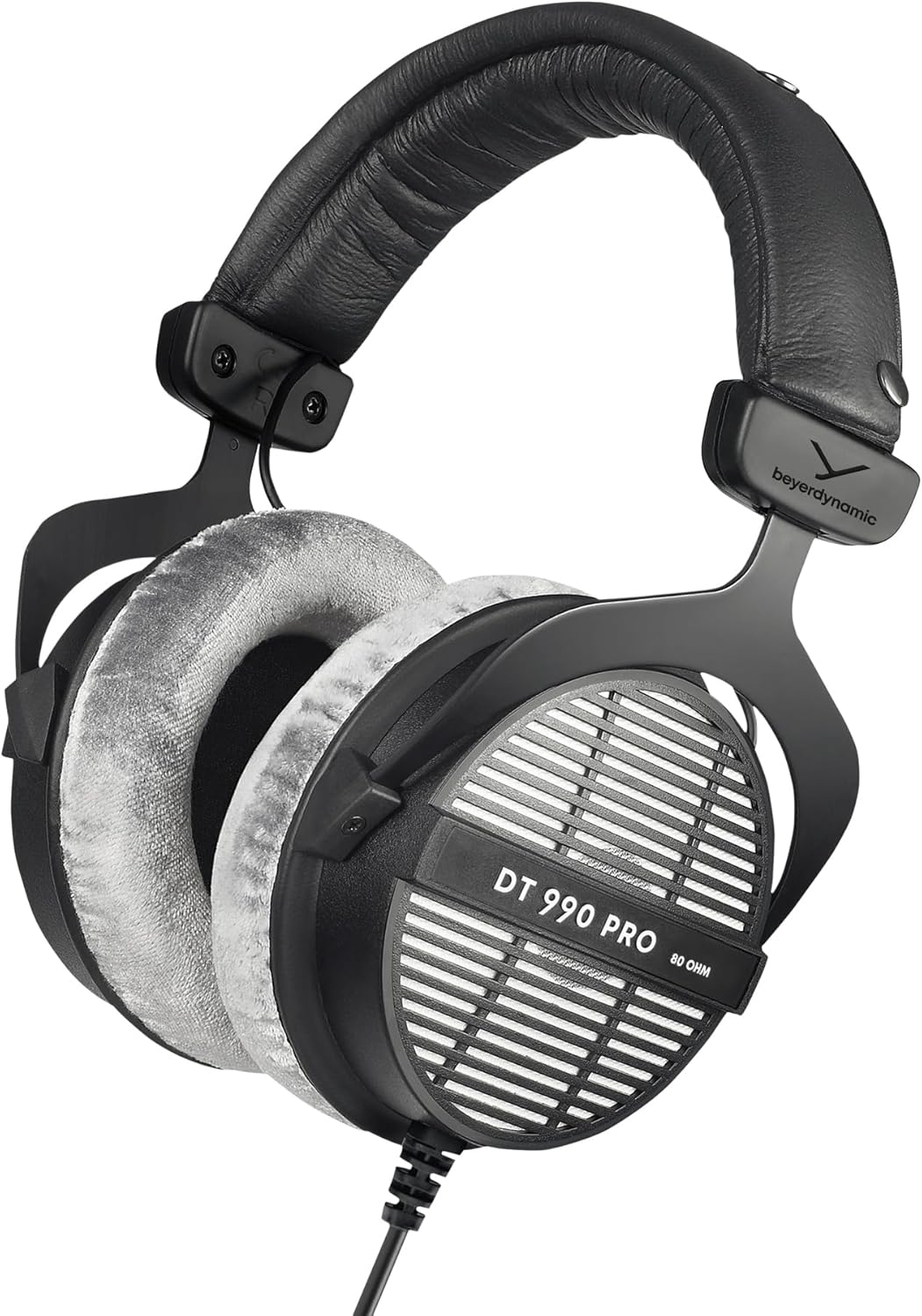 beyerdynamic DT 990 PRO Single Sided Wired On-Ear Studio Headphones for Mixing, Mastering and Editing, 80 Ohm. Handmade in Germany