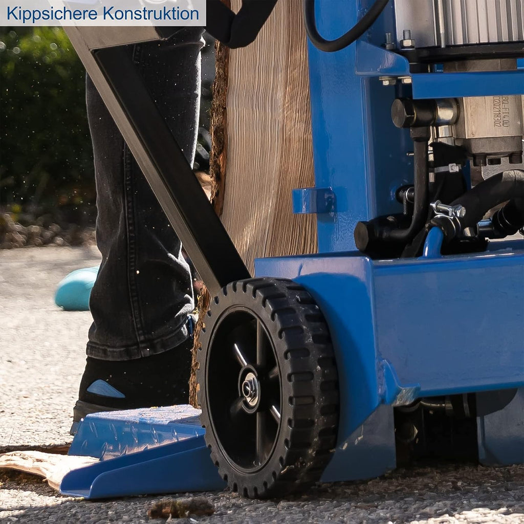 Scheppach Compact 10t Meterholz Holzspalter stehend 230V | 10 Tonnen Spaltkraft | 3500W Leistung | Holzlänge 1070mm / max. Ø 380mm | schwenkbarer Tisch | Hartholz & Weichholz - mit Fahrvorrichtung