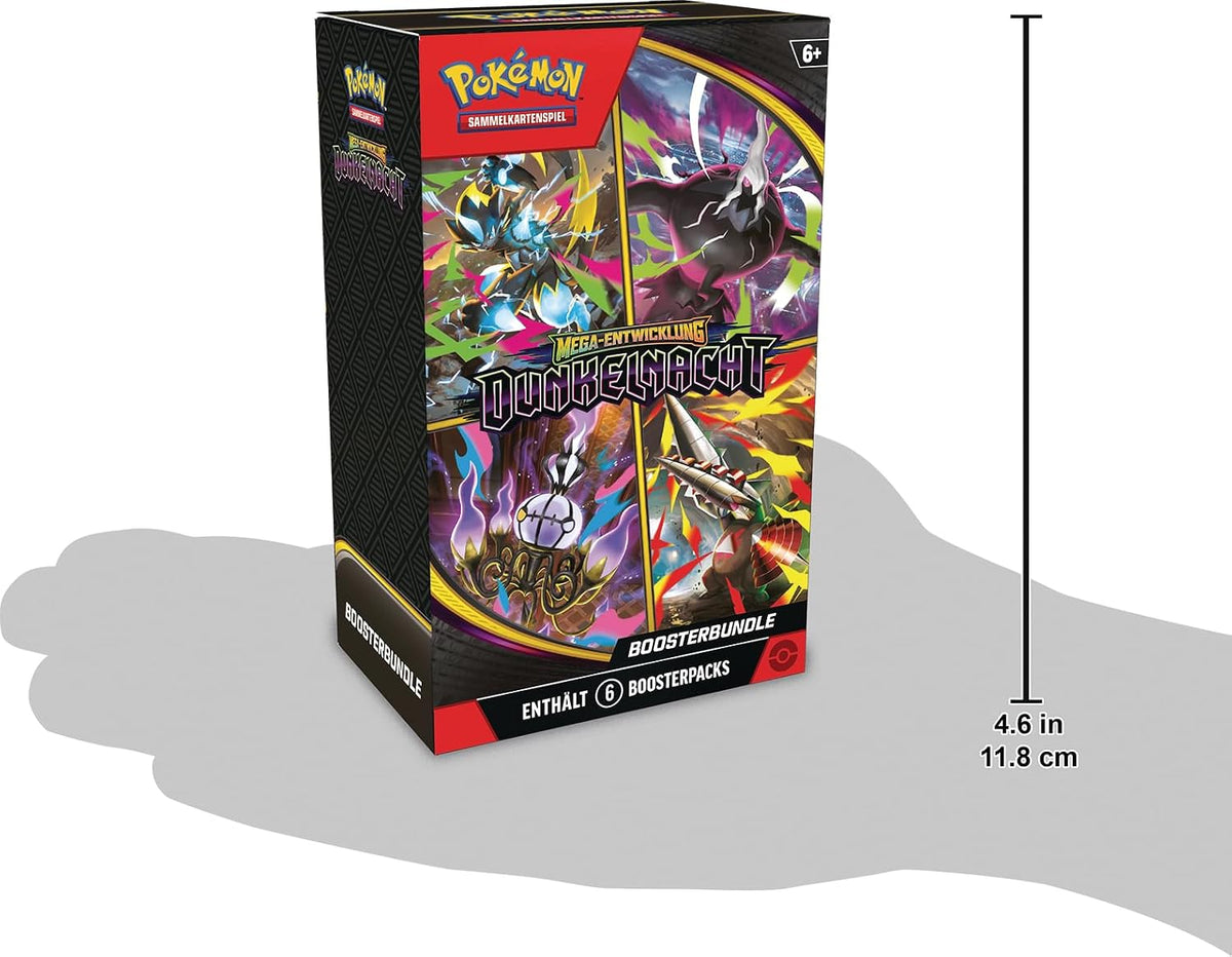 Pokémon-Sammelkartenspiel: Boosterbundle Mega-Entwicklung – Dunkelnacht (6 Boosterpacks)