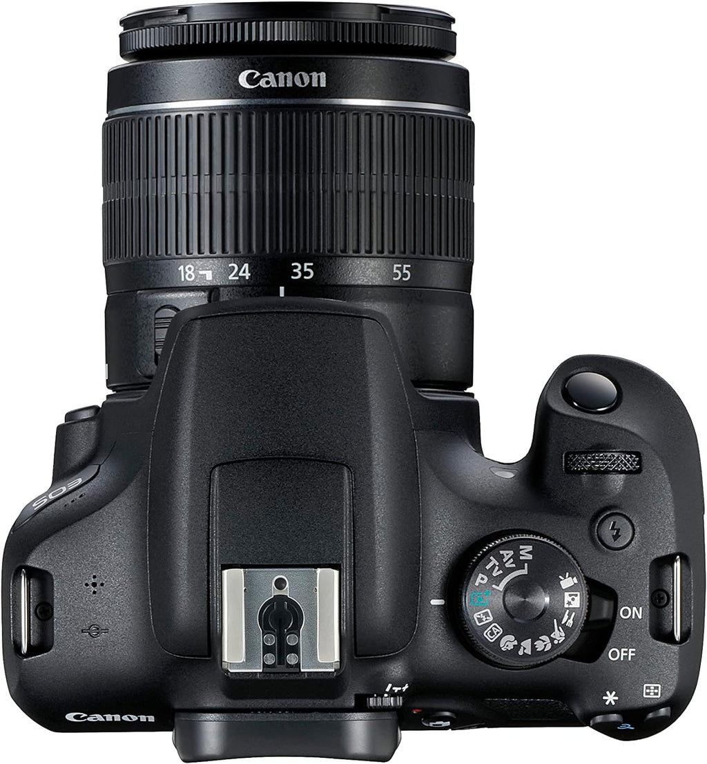 Canon EOS 2000D SLR Camera with EF-S 18–55 F3.5-5.6 III Lens (24.1 MP, DIGIC 4+, 7.5 cm (3.0 Inch) LCD, Display, Full HD, WiFi, APS-C CMOS Sensor), Black