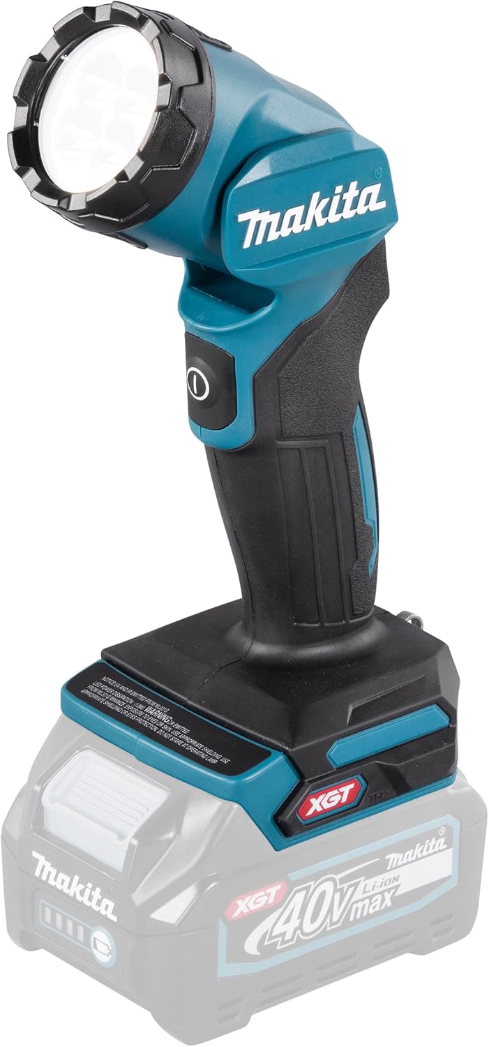Makita ML001G LED-Akku-Handleuchte 40V max. (ohne Akku & Ladegerät), 160 Lumen, Leuchtkopf um 170° schwenkbar