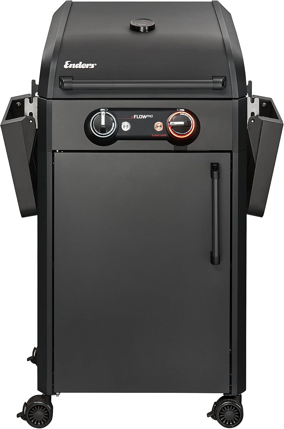 Enders Elektrogrill eFLOW PRO 2 TURBO SHADOW, Gussrost SWITCH GRID, TURBO ZONE für heiße Temperaturen, SIMPLE CLEAN Reinigungssystem, Aluguss an Garhaube & Brennkammer, Grillwagen #97126