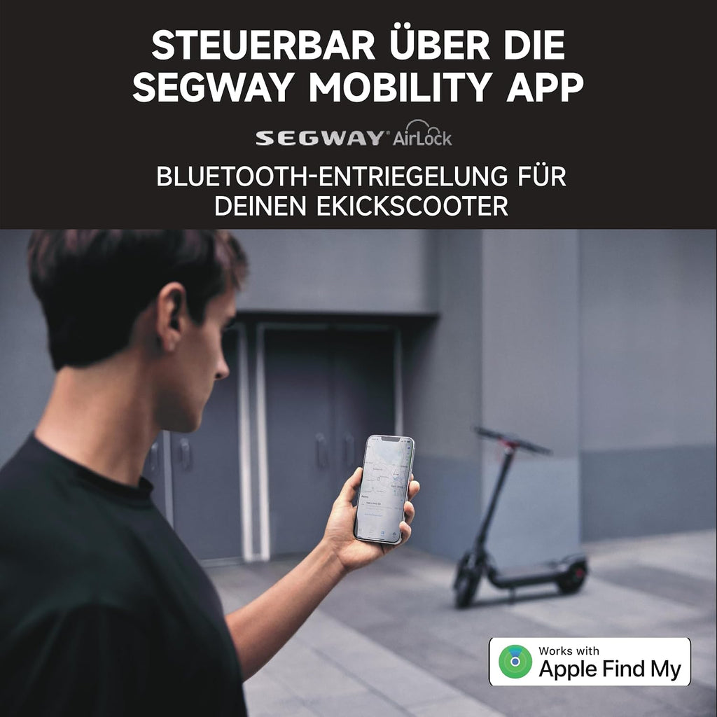 Segway-Ninebot MAX G3 D E-Scooter, bis zu 80 km Reichweite, 11 Zoll selbstabdichtende Luftreifen, Vollfederung, TFT-Display, FlashCharge, Apple Find My, faltbar, Schwarz**