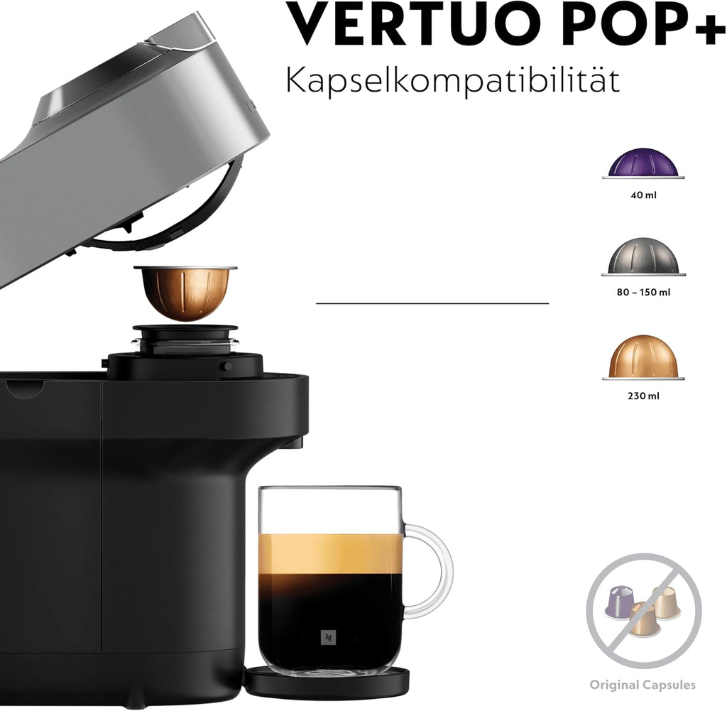 NESPRESSO KRUPS Vertuo Pop Plus Titan Kapselmaschine XN930T