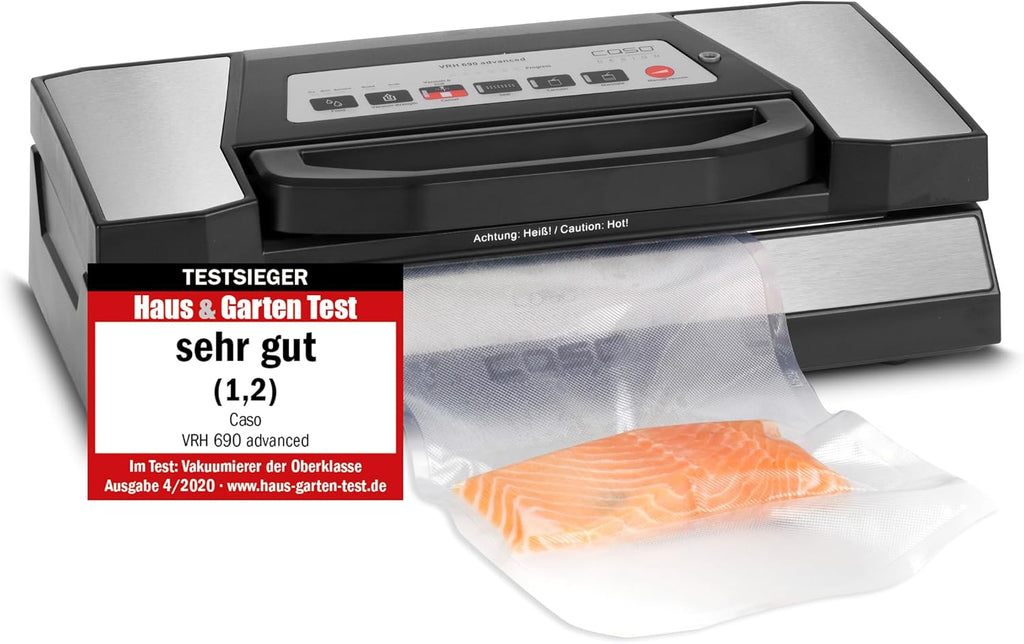 CASO Advanced Vacuum Sealer - Film Sealing Device - Extend the Shelf Life of Your Food - Ideal For Portioning and Storing Food