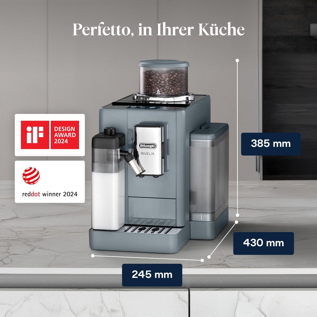 De'Longhi Rivelia - Kaffeevollautomat 16 Getränke Grau