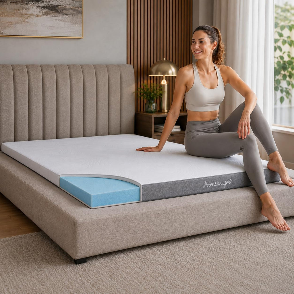 Arensberger Matratze SARA 140x200cm Höhe 16cm | NANOCELL® Gel-Schaum | Mittelfest H3 | Premium-Bezug 240g/m² | 60°C waschbar | Kaltschaum-Matratze 140x200 | Öko-Tex Zertifiziert