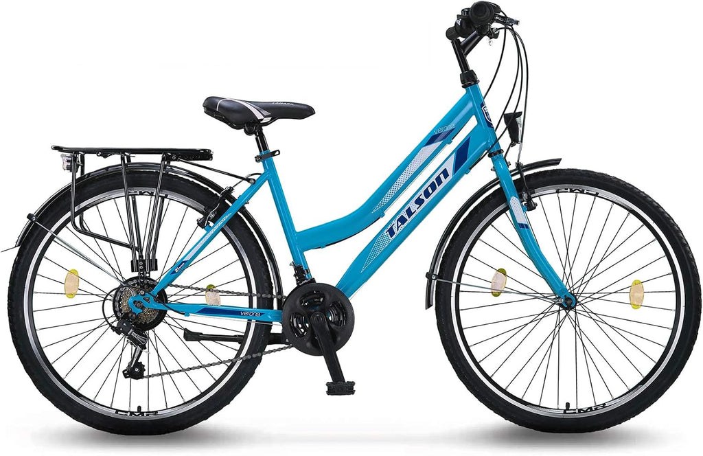26 Zoll Fahrrad 21-Gang Shimano Schaltung mit Beleuchtung nach STVO Türkis Doppelrahmen