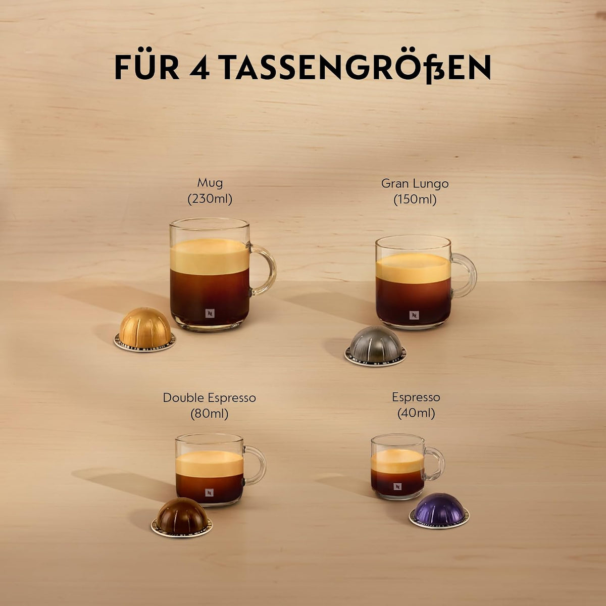 NESPRESSO KRUPS Vertuo Pop Plus Titan Kapselmaschine XN930T