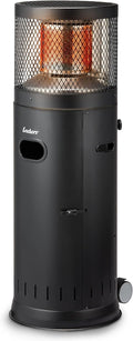 Enders® Terrassenheizer Polo Black 2.0, Gas-Heizstrahler, Terrassenstrahler mit stufenloser Regulierung 3-6kW, Edelstahlbrenner, ENDUR Reflexionssystem, Transporträder, Umkippsicherung, schwarz #5462