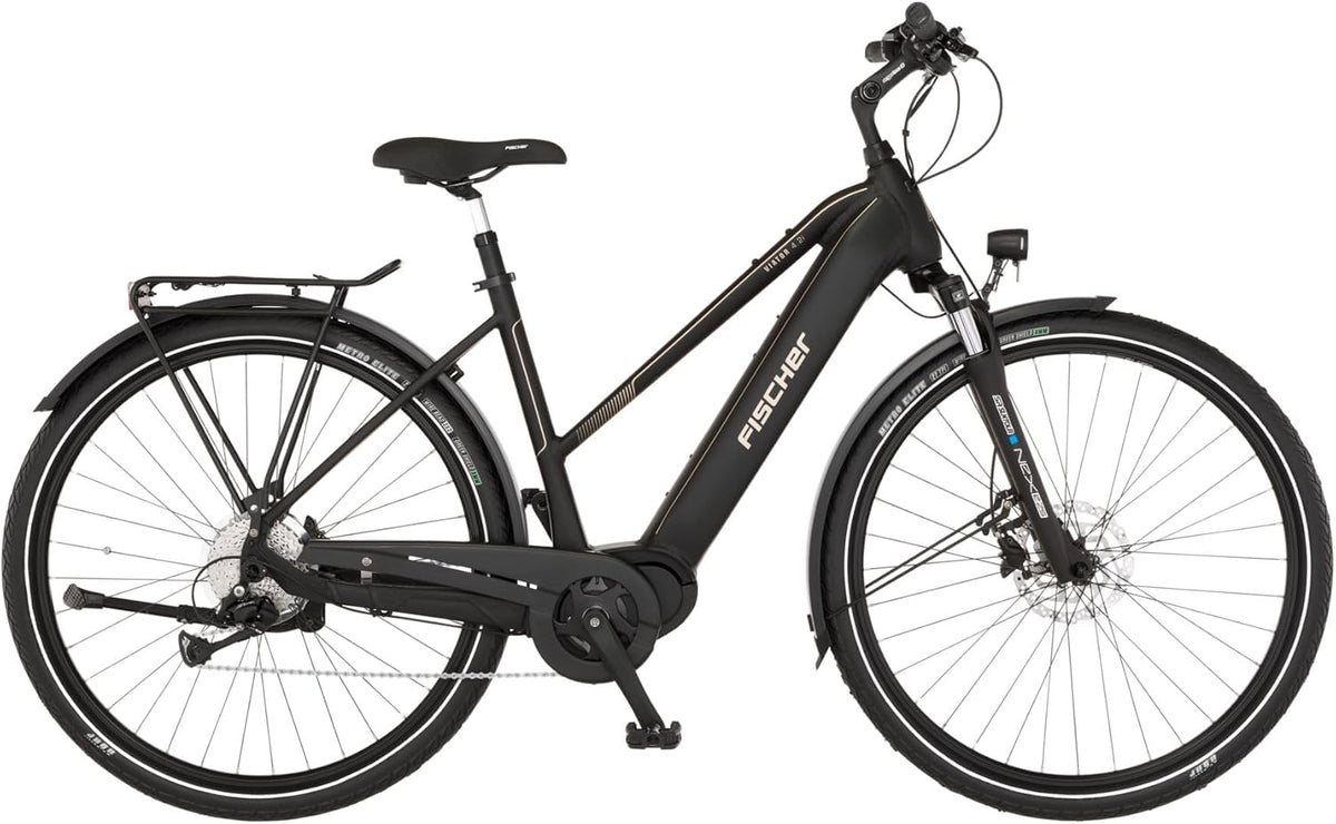 Fischer E-Bike Trekking VIATOR 4.2i Active Electric Bicycle for Men and Women, RH 50, Mid Motor 80 Nm, 36 V Battery